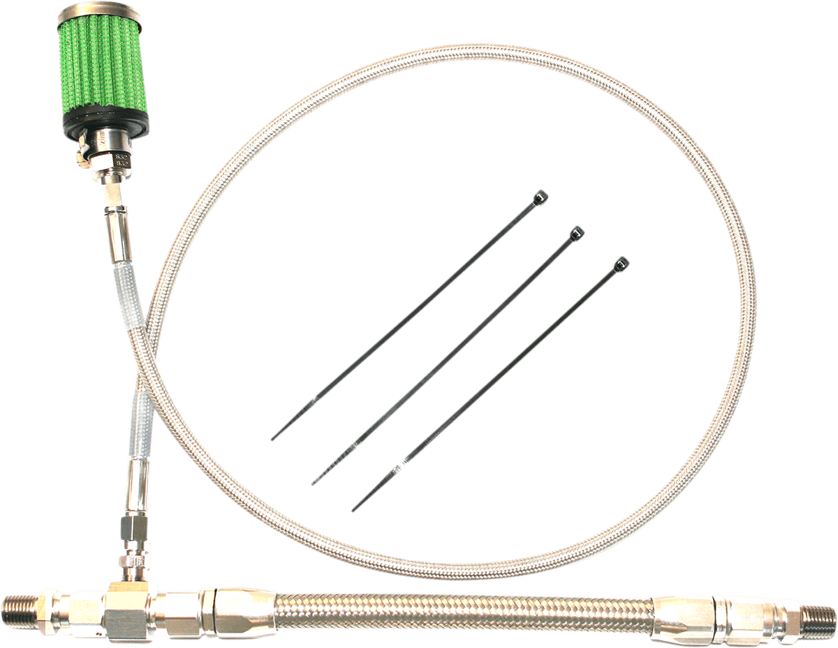 FEULING OIL PUMP CORP. 0710-0274 Oil Tank Breather Kit - Stainless - 02'-06' Touring
