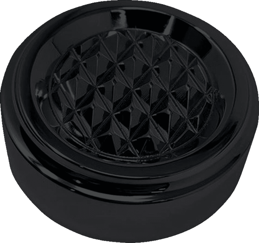COVINGTONS 0710-0276 Dipstick Cover - Diamondback - Black - Dyna/Touring/Trike