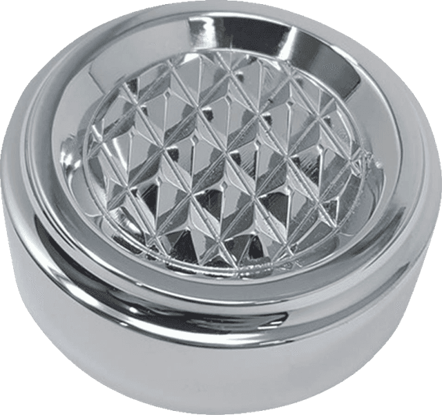 COVINGTONS 0710-0277 Dipstick Cover - Diamondback - Chrome - Dyna/Touring/Trike