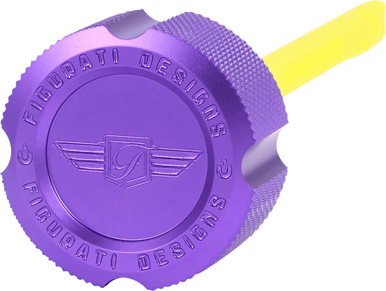 FIGURATI DESIGNS 0710-0297 Performance Magnetic Oil Dipstick - Knurled - Purple - M8 Touring/Trike