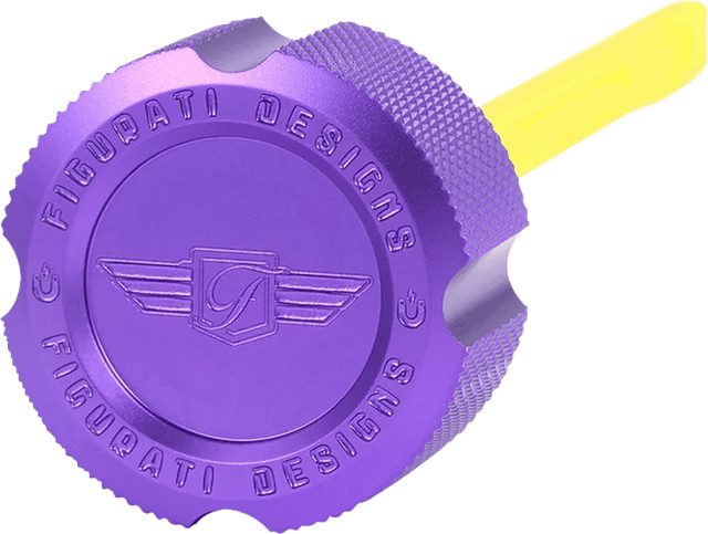 FIGURATI DESIGNS 0710-0297 Performance Magnetic Oil Dipstick - Knurled - Purple - M8 Touring/Trike — image 1 of 3