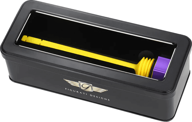 FIGURATI DESIGNS 0710-0298 Performance Magnetic Oil Dipstick - Curved - Purple - M8 Touring/Trike — image 3 of 3