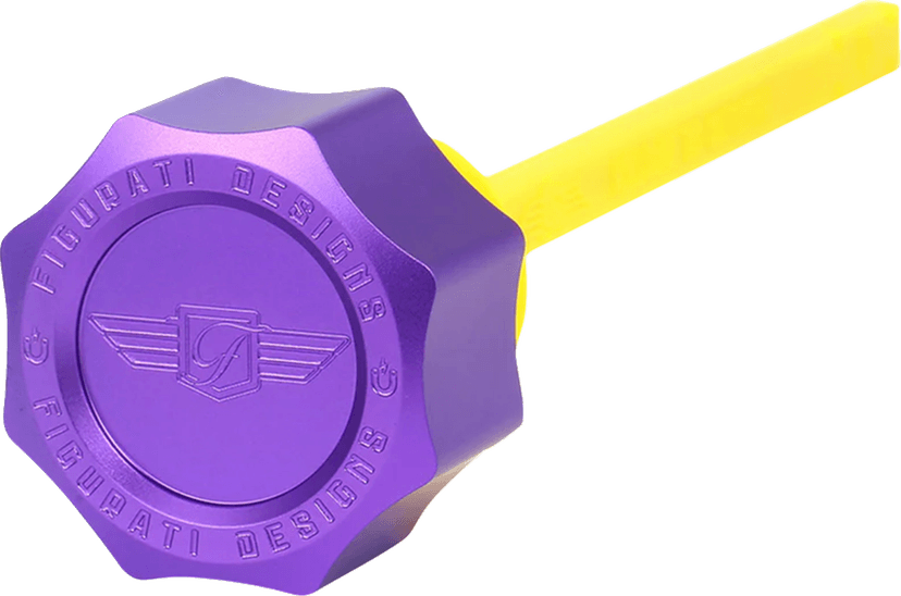 FIGURATI DESIGNS 0710-0298 Performance Magnetic Oil Dipstick - Curved - Purple - M8 Touring/Trike — image 1 of 3