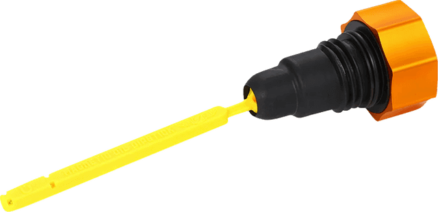 FIGURATI DESIGNS 0710-0310 Performance Magnetic Oil Dipstick - Curved - Gold - '07-'16 Touring/Trike — image 2 of 3