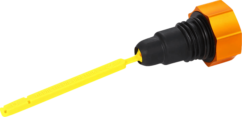 FIGURATI DESIGNS 0710-0310 Performance Magnetic Oil Dipstick - Curved - Gold - '07-'16 Touring/Trike — image 2 of 3