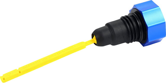 FIGURATI DESIGNS 0710-0312 Performance Magnetic Oil Dipstick - Curved - Blue - '07-'16 Touring/Trike — image 2 of 3