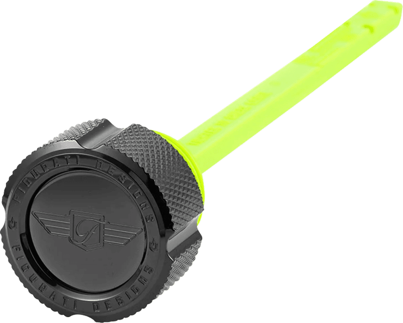 FIGURATI DESIGNS 0710-0318 Magnetic Oil Dipstick - Knurled - Black - Indian — image 1 of 3