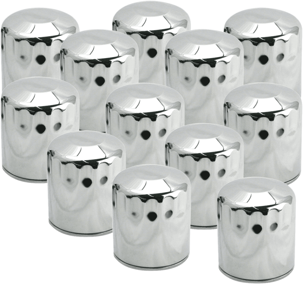 S&S CYCLE 0712-0495 Oil Filters - Chrome - 12-Pack