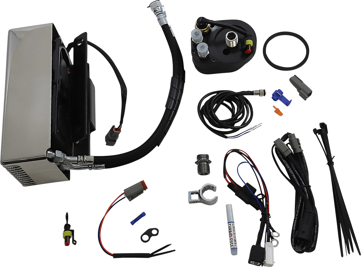 ULTRACOOL 0713-0149 Oil Cooler Kit - Chrome - Touring
