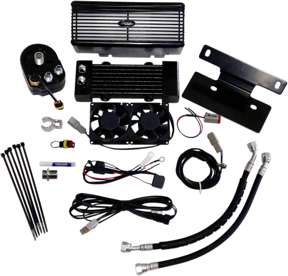 ULTRACOOL 0713-0150 Oil Cooler Kit - Black - Touring
