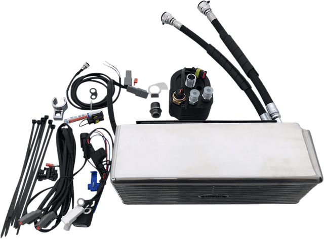 ULTRACOOL 0713-0152 Oil Cooler Kit - Chrome - Dyna — image 1 of 2