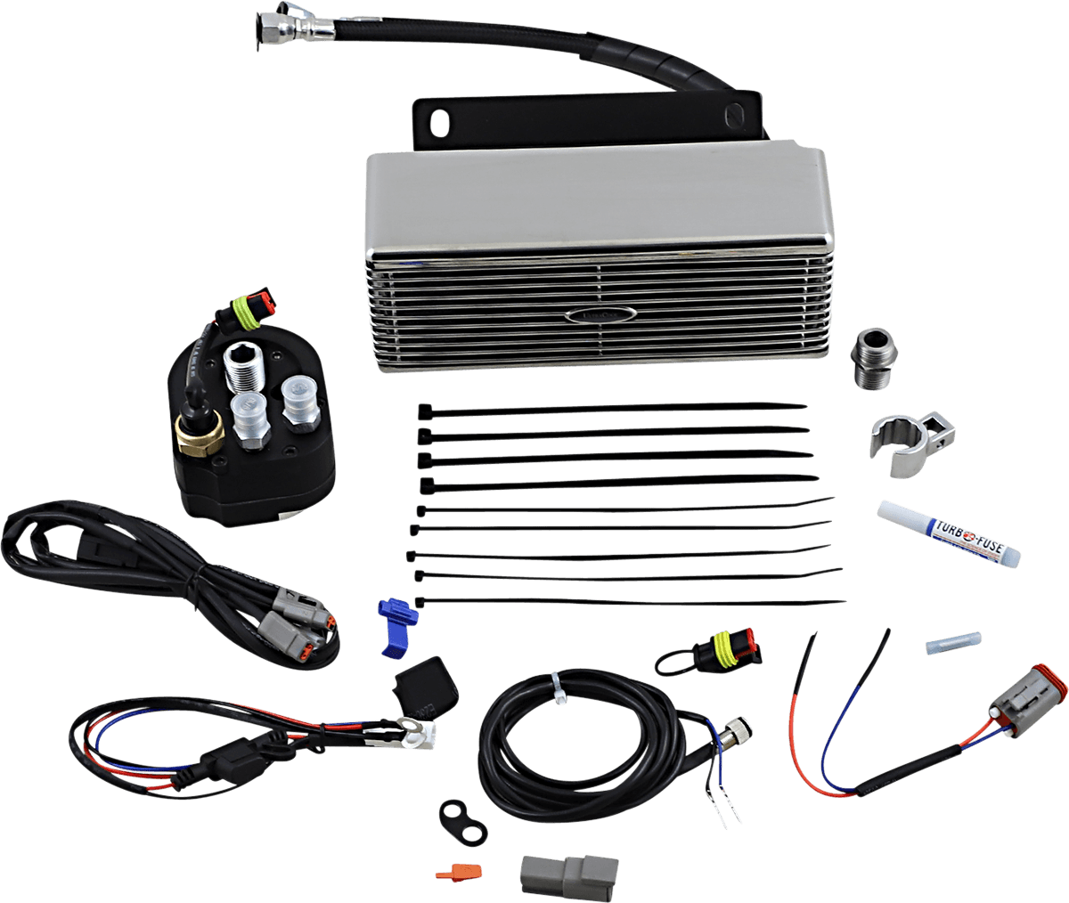 ULTRACOOL 0713-0246 Below Regulator Mount Oil Cooler - Stainless Steel - Touring/Trike