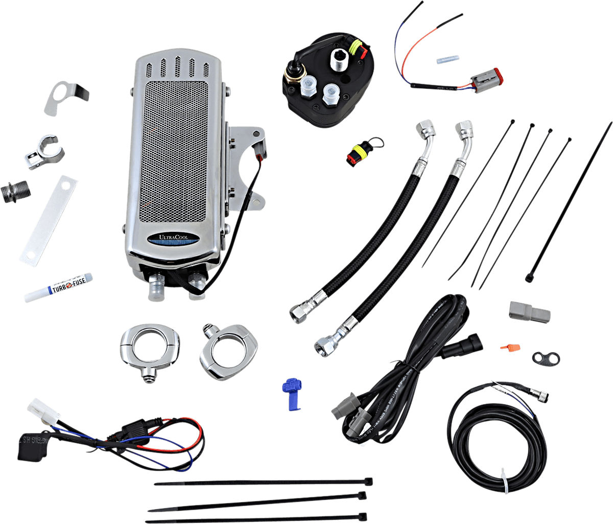 ULTRACOOL 0713-0249 Oil Cooler Kit - Chrome - Touring/Trike