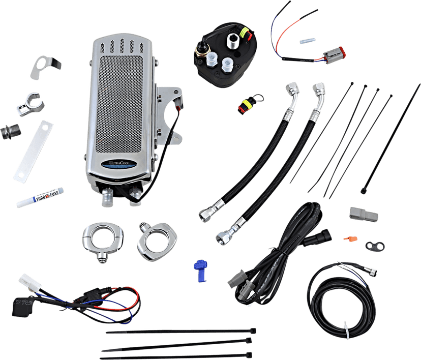 ULTRACOOL 0713-0249 Oil Cooler Kit - Chrome - Touring/Trike