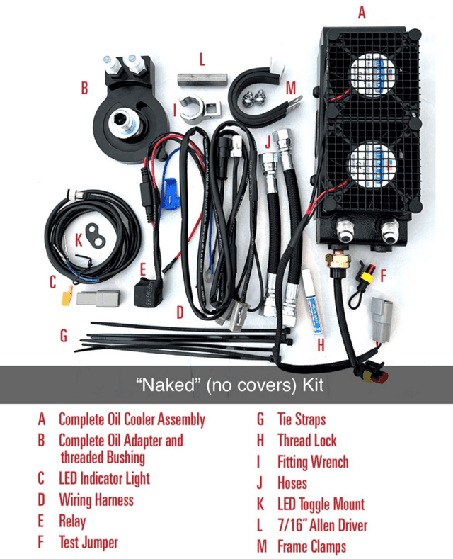 ULTRACOOL 0713-0261 Side Mount Oil Cooler Kit - Naked Black - Sportster — image 3 of 4