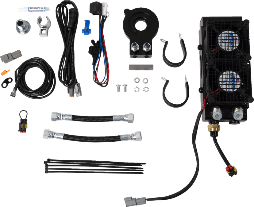 ULTRACOOL 0713-0261 Side Mount Oil Cooler Kit - Naked Black - Sportster — image 1 of 4