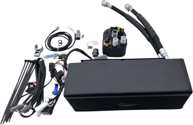 ULTRACOOL 0713-0263 Oil Cooler Kit - Gloss Black - Dyna — image 1 of 4