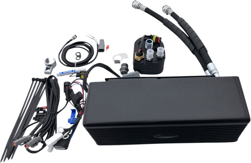 ULTRACOOL 0713-0263 Oil Cooler Kit - Gloss Black - Dyna — image 1 of 4