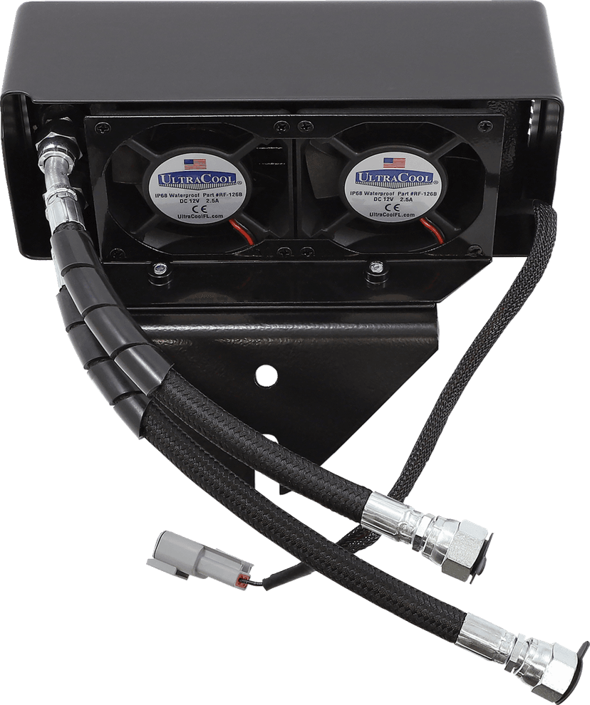 ULTRACOOL 0713-0264 Oil Cooler Kit - Flat Black - Dyna — image 2 of 4