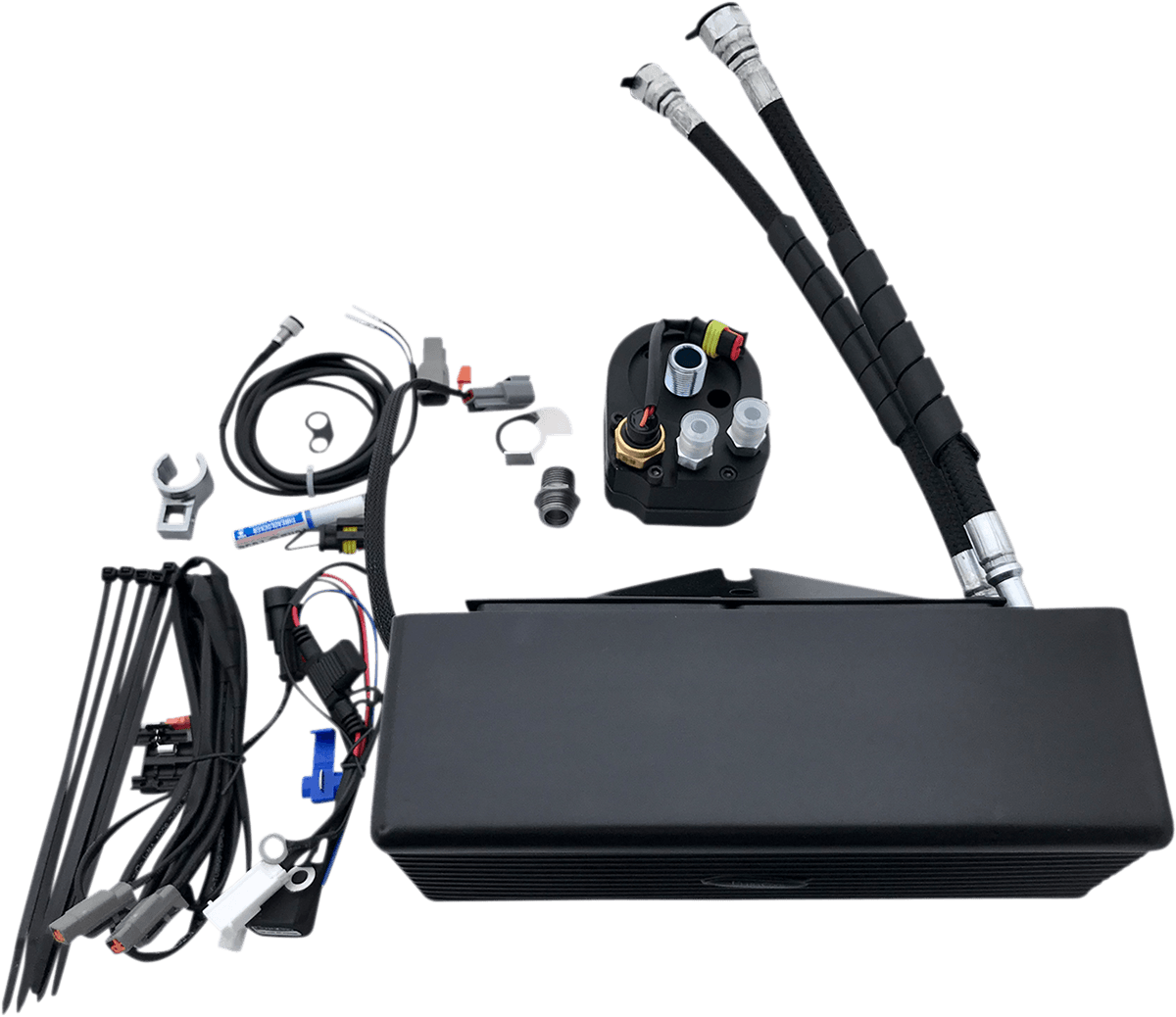ULTRACOOL 0713-0264 Oil Cooler Kit - Flat Black - Dyna