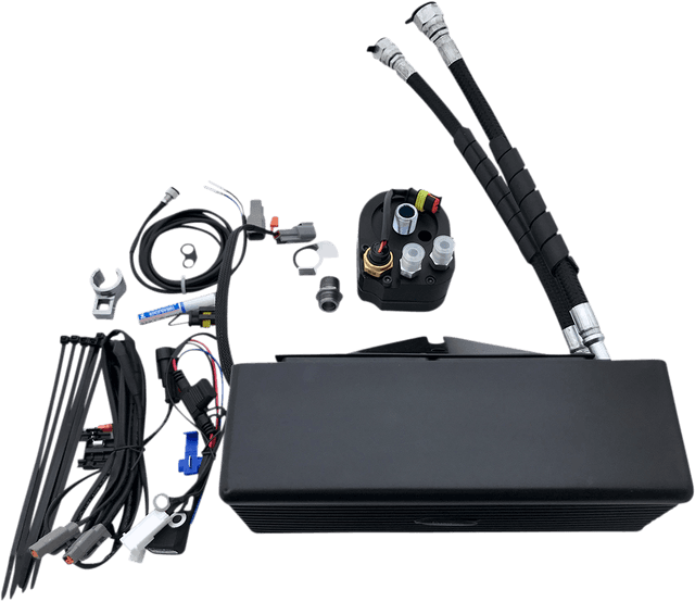 ULTRACOOL 0713-0264 Oil Cooler Kit - Flat Black - Dyna — image 1 of 4