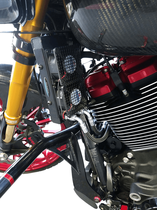 ULTRACOOL 0713-0266 Side Mount Oil Cooler Kit - Gloss Black - Touring — image 2 of 2