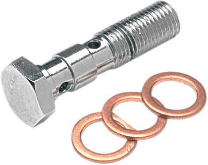 GOODRIDGE 77303LCH Banjo Bolt - 3/8-24 - Double - Chrome