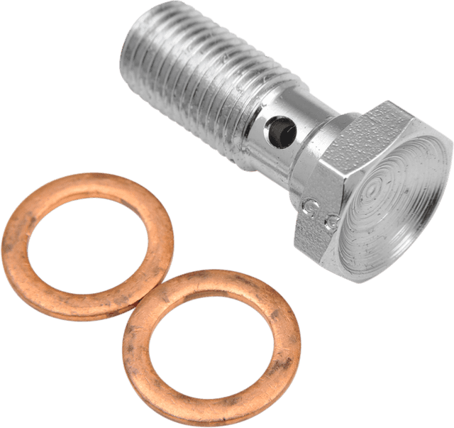 GOODRIDGE 77503LCH Long Banjo Bolt - 3/8-24 - Single - Chrome