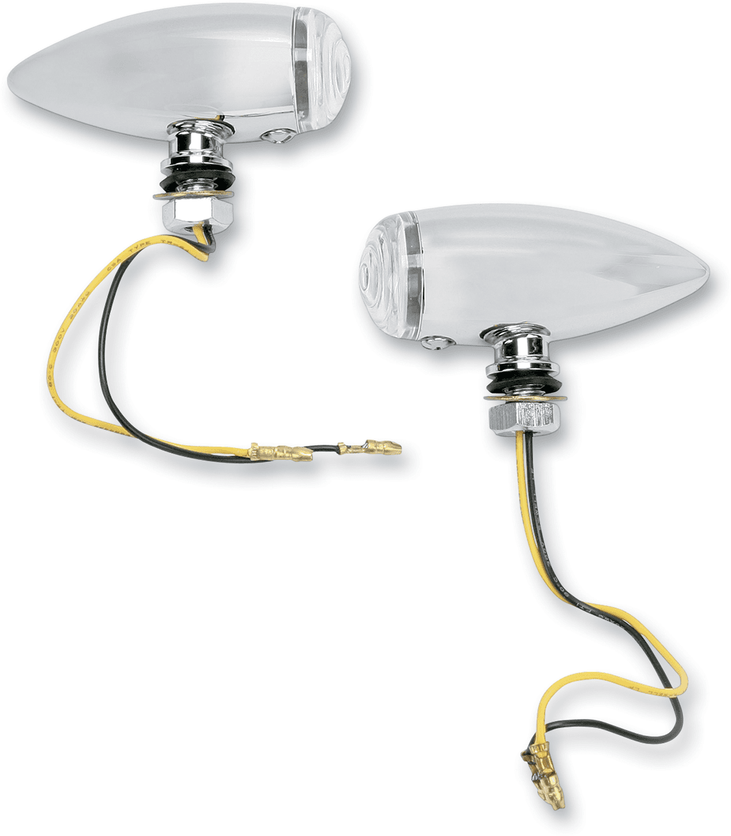 DRAG SPECIALTIES 7805-2068 Bullet Marker Lights - LED - Clear Lens - Chrome