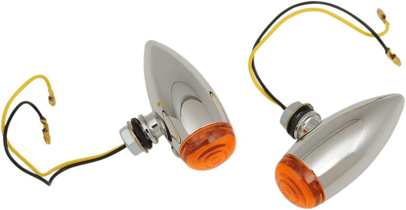 DRAG SPECIALTIES 7805-2069 Bullet Marker Lights - LED - Amber Lens - Chrome