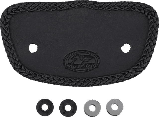 MUSTANG 0801-0464 Wide Solo Seat - With Backrest - Black - Studded w/ Concho - FLH/FLT '08-'25 — image 3 of 6