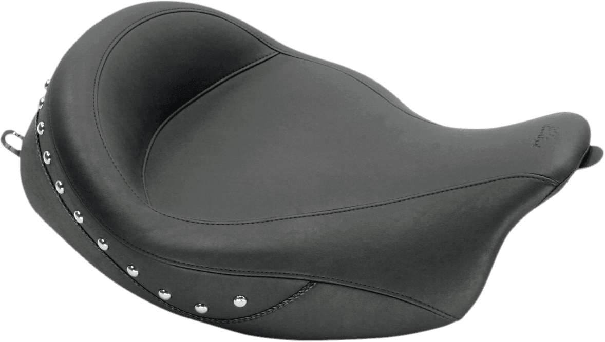 MUSTANG 0801-0548 Super Solo Seat - Chrome Studded - FL '08-'25
