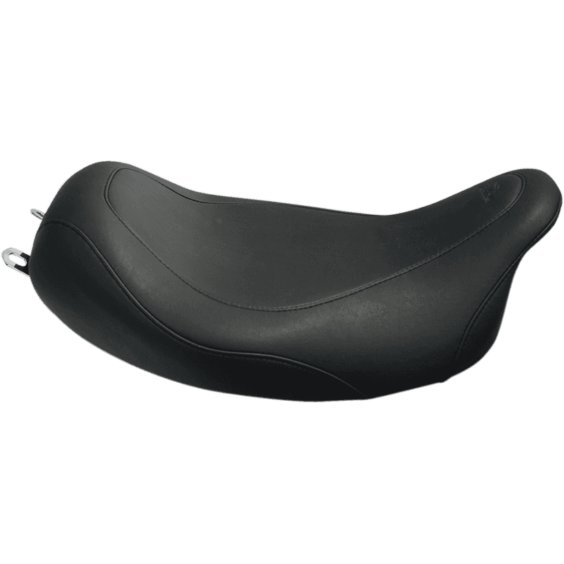 MUSTANG 0801-0739 Seat - Wide Tripper™ Solo - without Backrest - Smooth - Black - FL '08-'25