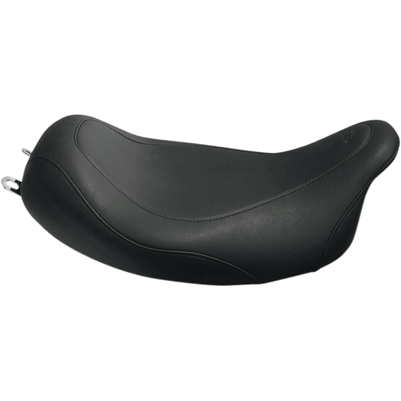 MUSTANG 0801-0739 Seat - Wide Tripper™ Solo - without Backrest - Smooth - Black - FL '08-'25 — image 1 of 2