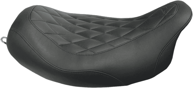 MUSTANG 0801-0741 Seat - Wide Tripper™ Solo - without Backrest - Diamond - Black - FL '08-'25 — image 1 of 2