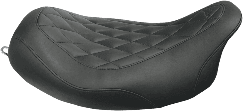 MUSTANG 0801-0741 Seat - Wide Tripper™ Solo - without Backrest - Diamond - Black - FL '08-'25 — image 1 of 2