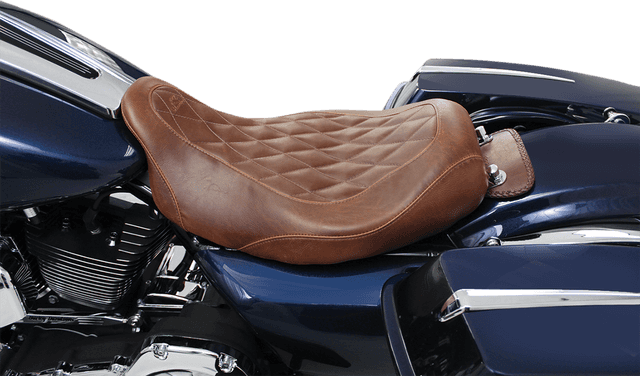 MUSTANG 0801-0745 Seat - Wide Tripper™ Solo - without Backrest - Diamond - Brown - FL '08-'25 — image 2 of 2