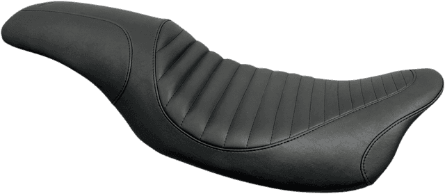 MUSTANG 0801-0765 Seat - Tripper™ Fastback - Front Tuck-n-Roll - Black - FL '08-'25
