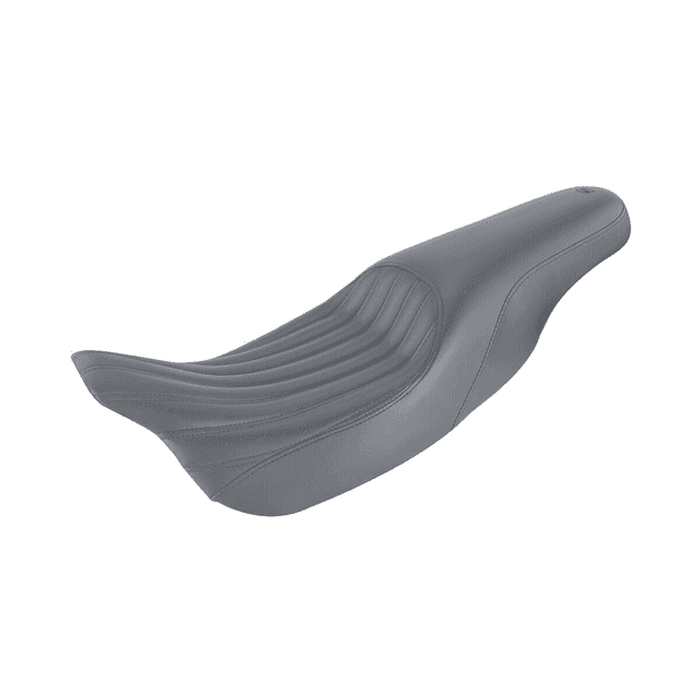 SADDLEMEN 0801-0841 Knuckle 2-Up Seat - Black - Ribbed - FLH/FLT '08-'24