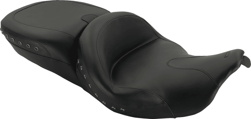 MUSTANG 0801-0933 Summit Studded Black Seat - Backrest Receptacle - FL '08-'25