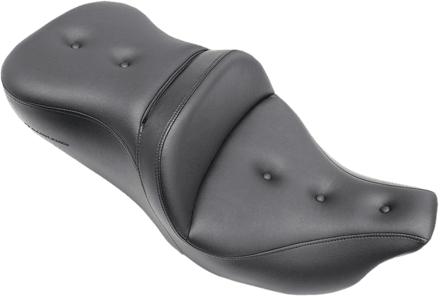 SADDLEMEN 0801-0938 Pillow-Top Roadsofa™ Seat - with Backrest - Black - FLH/FLT '08-'24 — image 2 of 3
