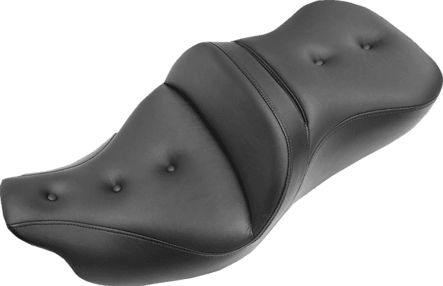 SADDLEMEN 0801-0938 Pillow-Top Roadsofa™ Seat - with Backrest - Black - FLH/FLT '08-'24 — image 1 of 3