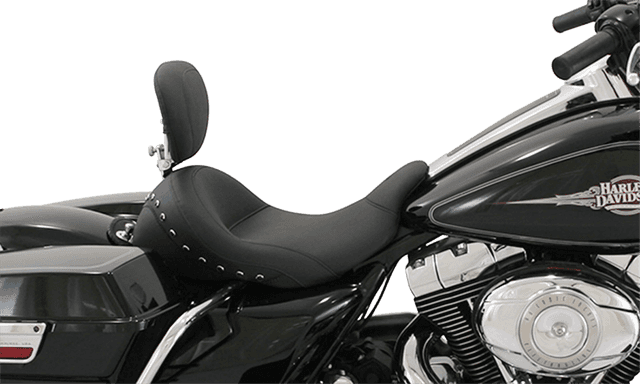 MUSTANG 0801-0958 Lowdown Vintage Seat - Driver Backrest - Chrome Studded - FL '97-'25 — image 3 of 3
