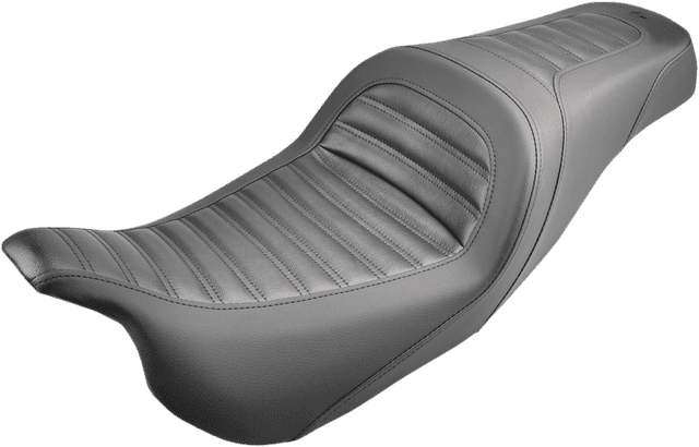 SADDLEMEN 0801-1013 Slim Roll & Pleat Seat - Black - FL '08-'24 — image 2 of 2