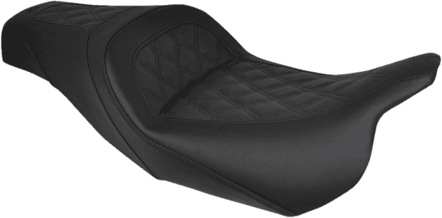 SADDLEMEN 0801-1014 Slim Seat - Black - Lattice Stitch - FL '08-'24 — image 2 of 2