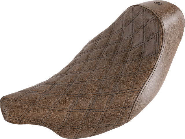 SADDLEMEN 0801-1037 Renegade™ Solo Seat - Lattice Stitched - Brown - FL '08-'25