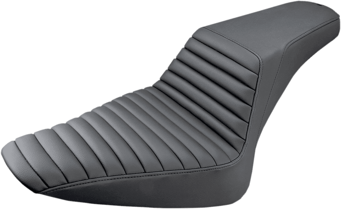 SADDLEMEN 0801-1084 Step-Up Seat - Front Tuck-n-Roll - Black - FLS