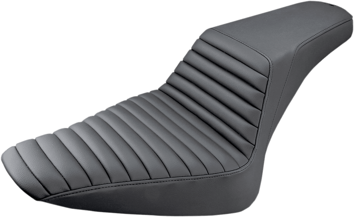 SADDLEMEN 0801-1084 Step-Up Seat - Front Tuck-n-Roll - Black - FLS