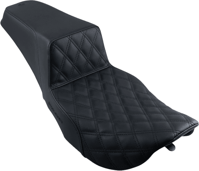 SADDLEMEN 0801-1096 Step-Up Seat - Front Lattice Stitch - Black — image 1 of 2