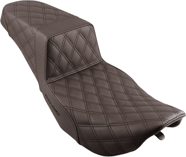 SADDLEMEN 0801-1102 Step-Up Seat - Full Lattice Stitch - Brown — image 2 of 3